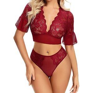 Sexy Lingerie Lace 2 Piece Babydoll  Linge…